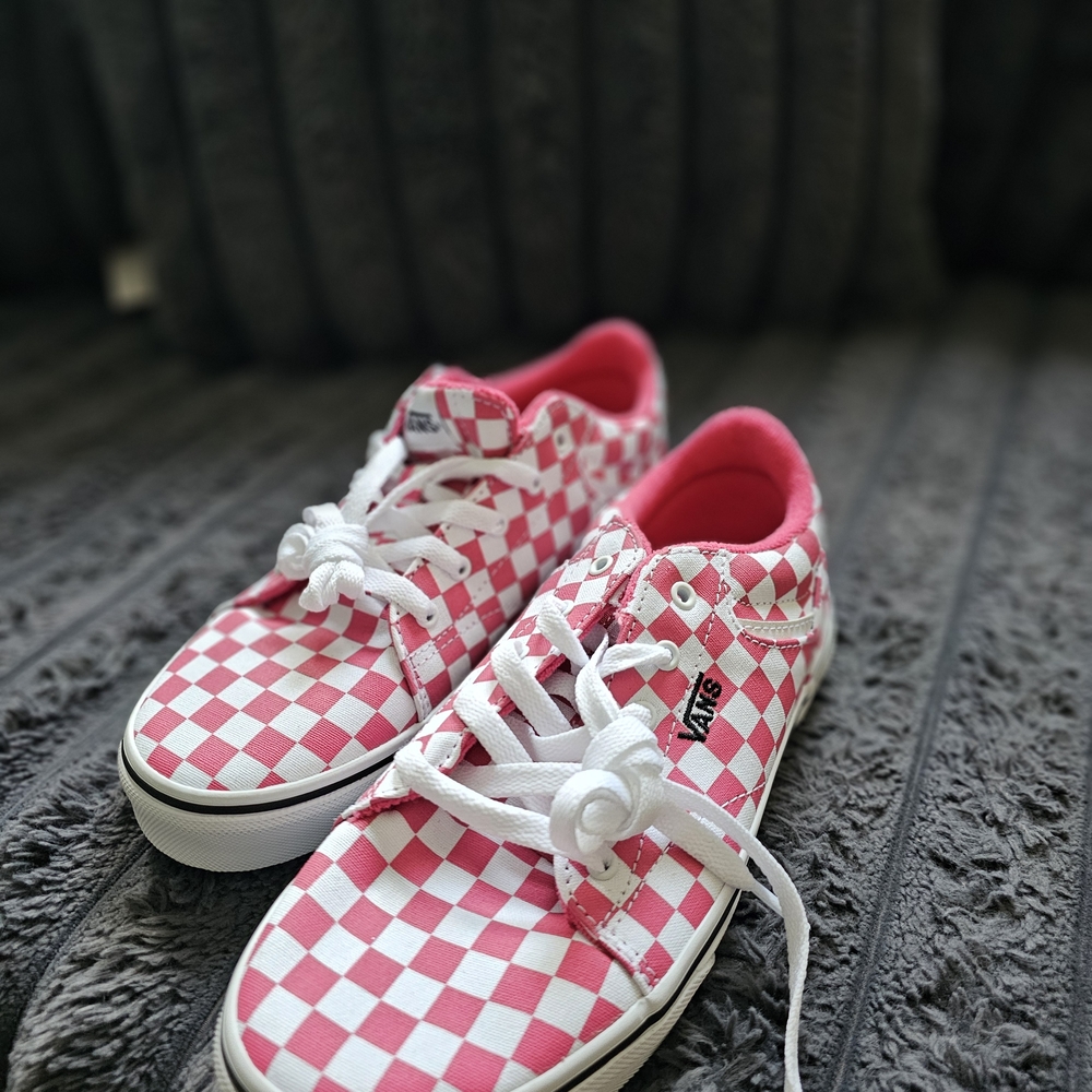 Vans Kids Pink Checkered Sneakers